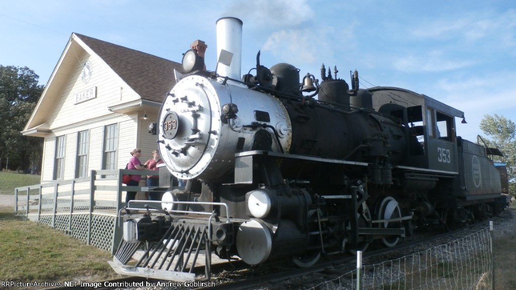 WMSTR 353 at the Baker Depot